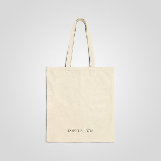 Essential Tote – Classic Natural | Minimalist 100% Cotton Canvas Bag