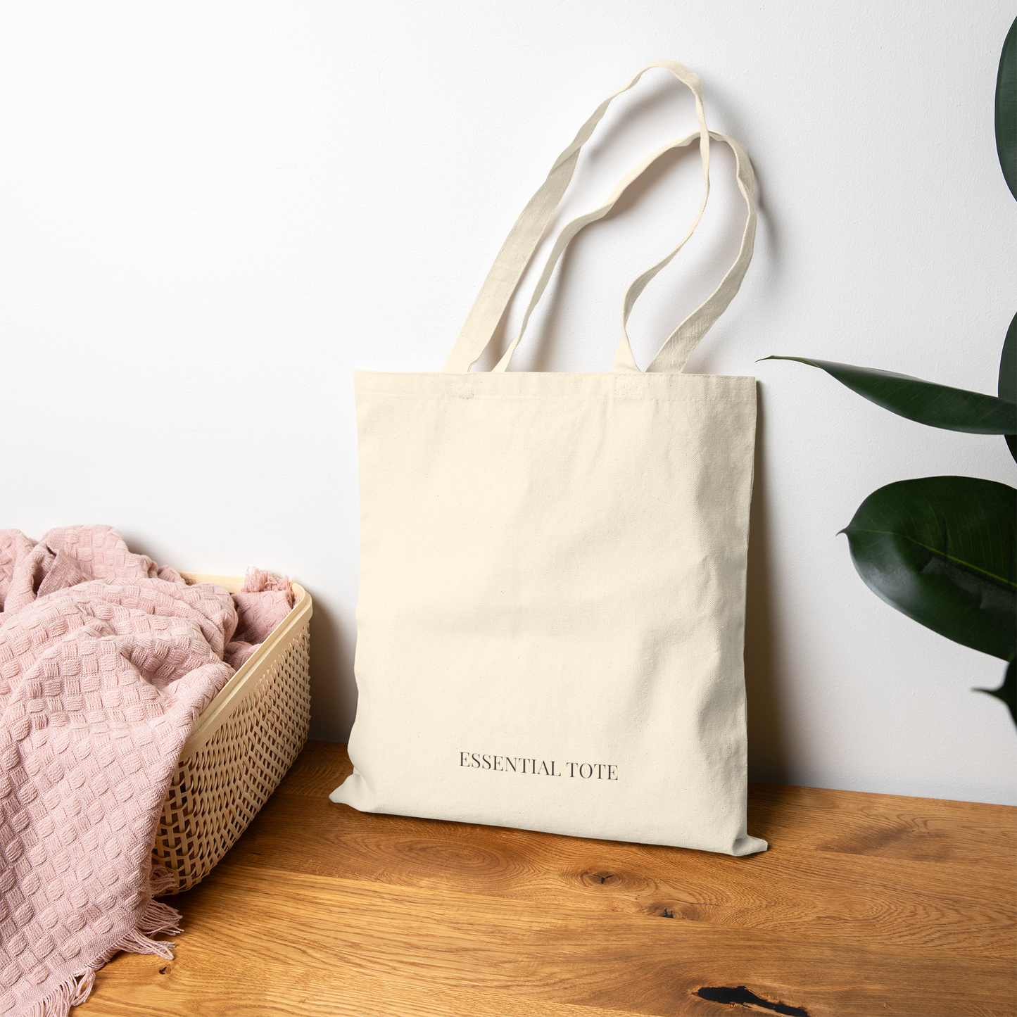 Essential Tote – Classic Natural | Minimalist 100% Cotton Canvas Bag