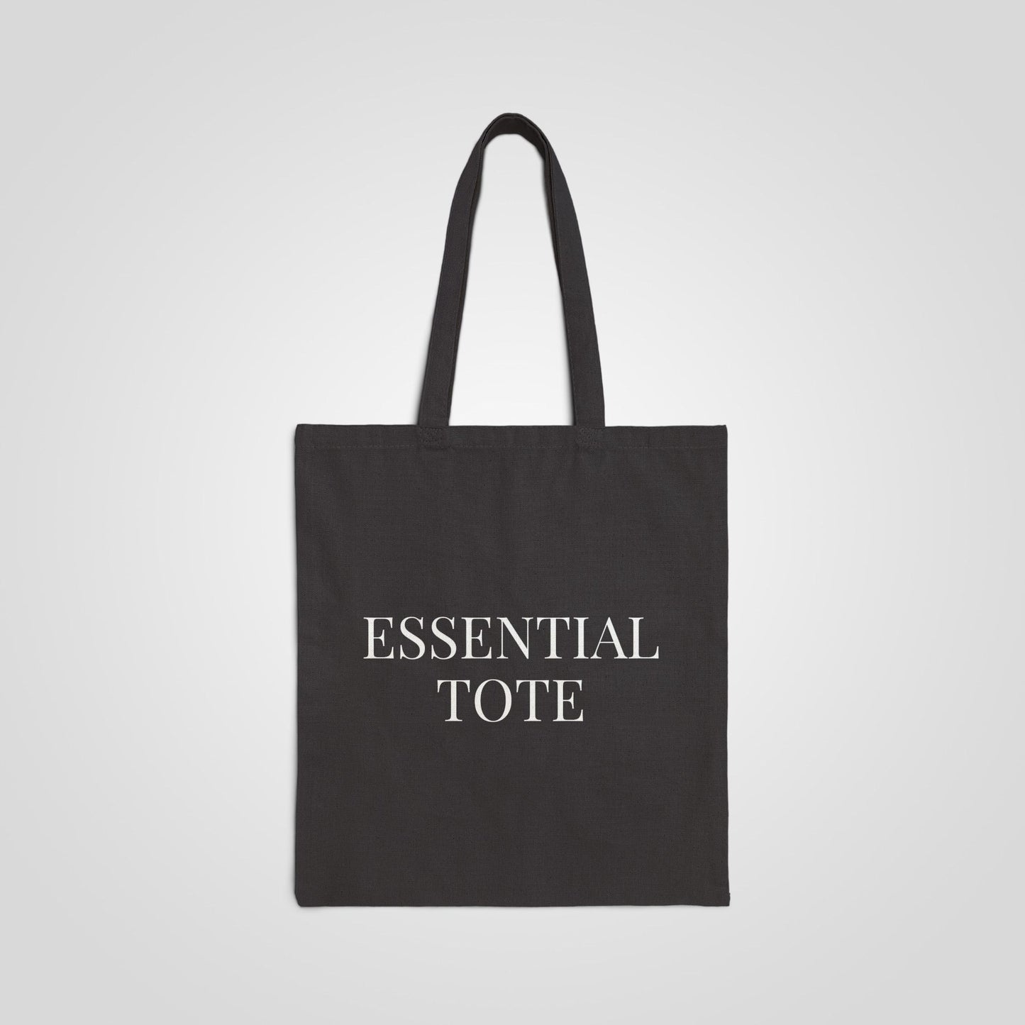 Essential Tote – Midnight Black | Chic Minimalist Everyday Cotton Tote