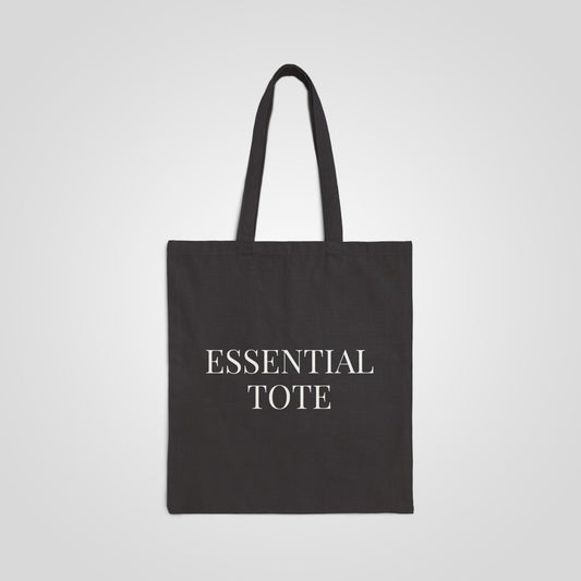 Essential Tote – Midnight Black | Chic Minimalist Everyday Cotton Tote